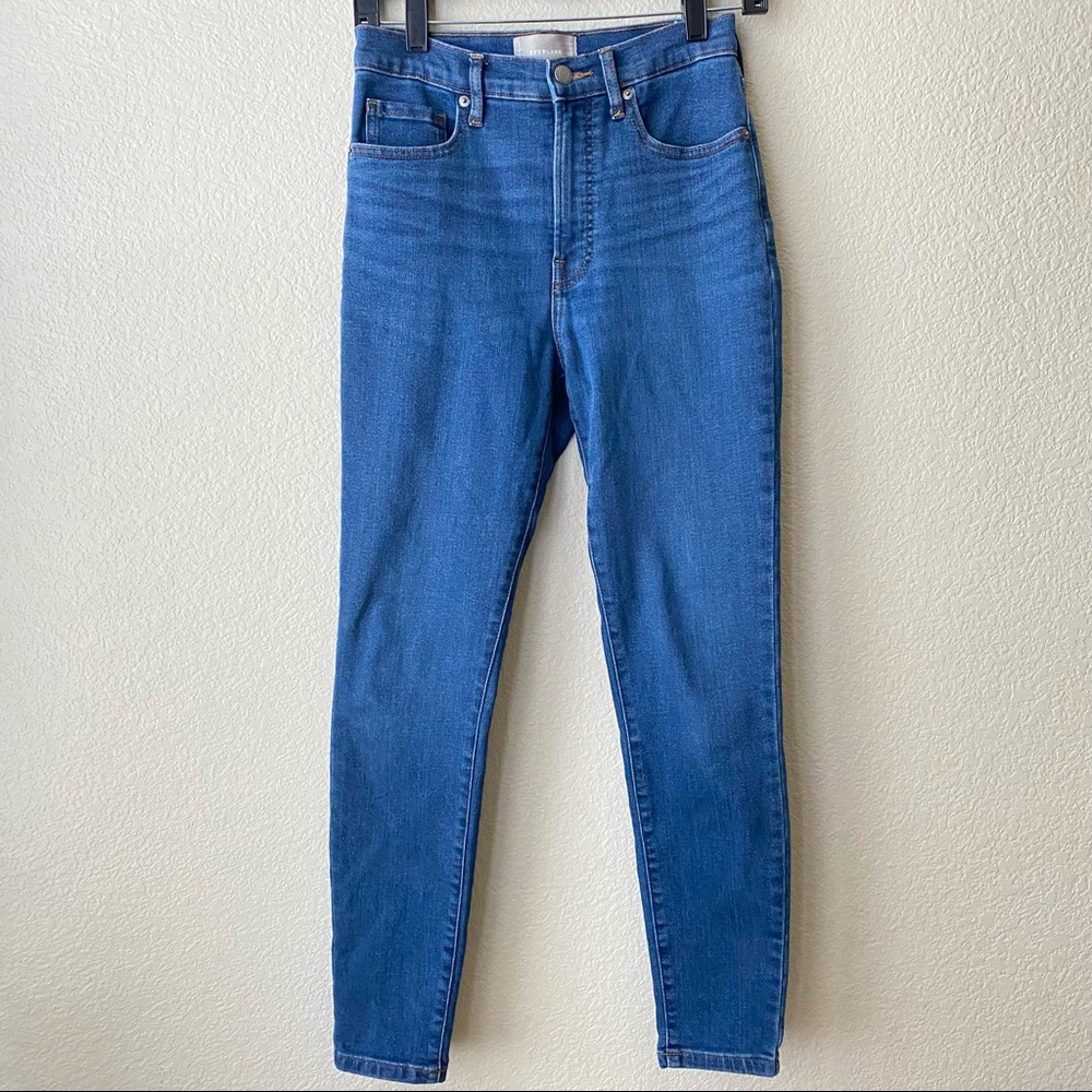 Everlane Womens High Rise Skinny Denim Medium Wash Jeans Size 27